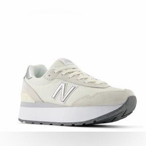 New Balance 574 Platform Sneakers. Gray and white. Women's 8.5